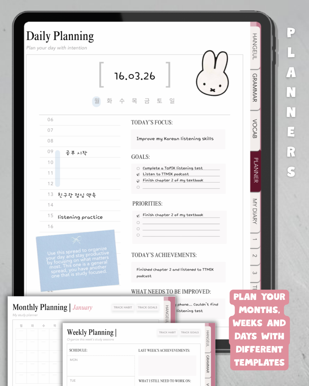 Your Korean Digital Study Planner